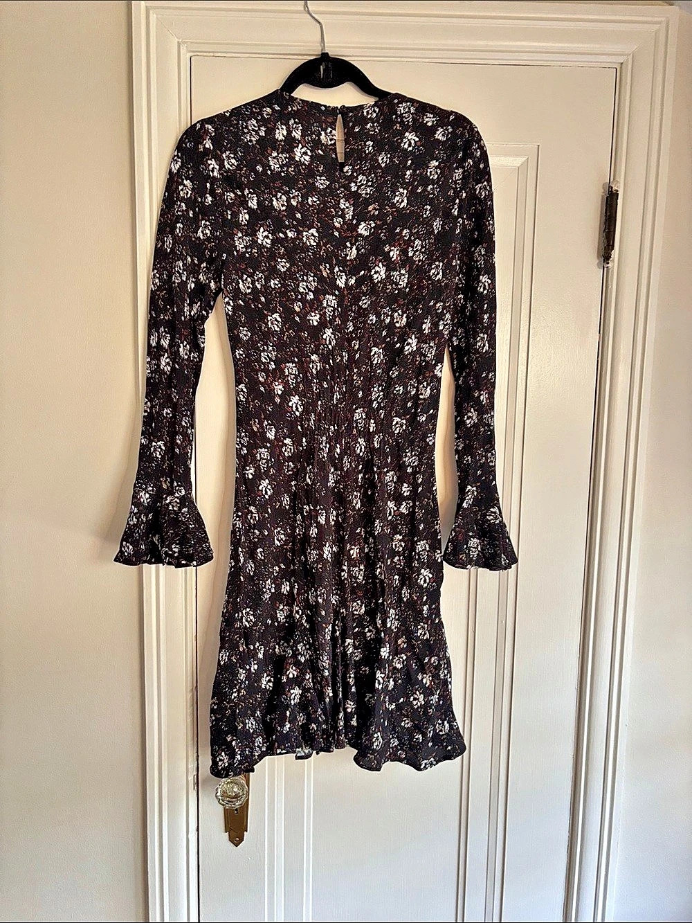 Madewell Floral Mini Dress in Black & White Size 4 NWT